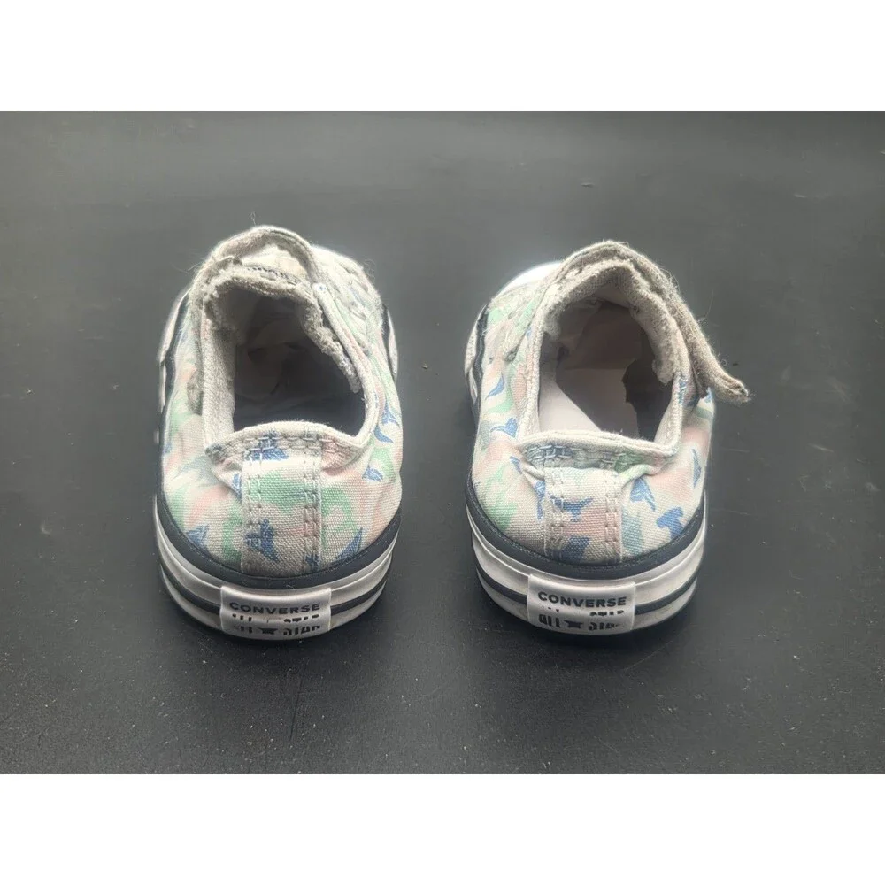 Converse Chuck Taylor All Star Sharks Oxford Low Size 9 Toddler Hook Loop Strap